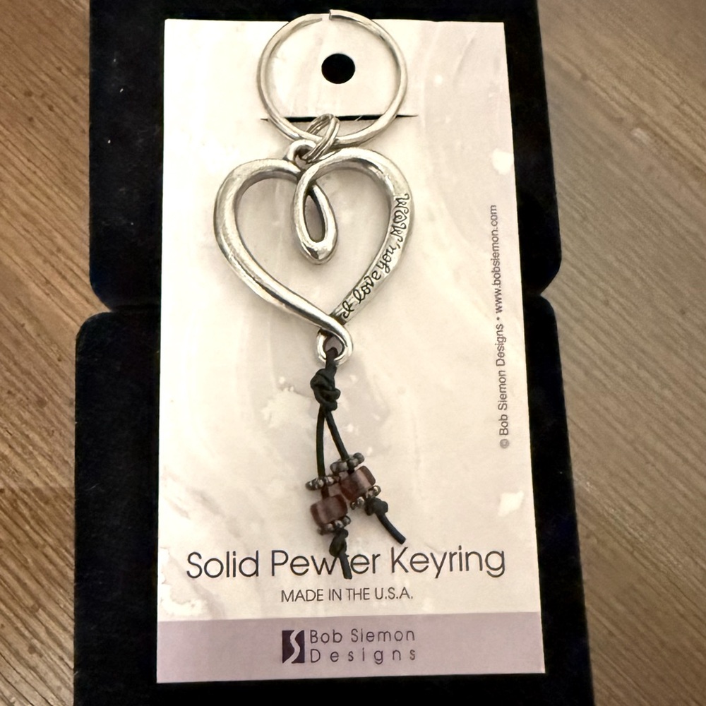 Pewter Heart Keyring